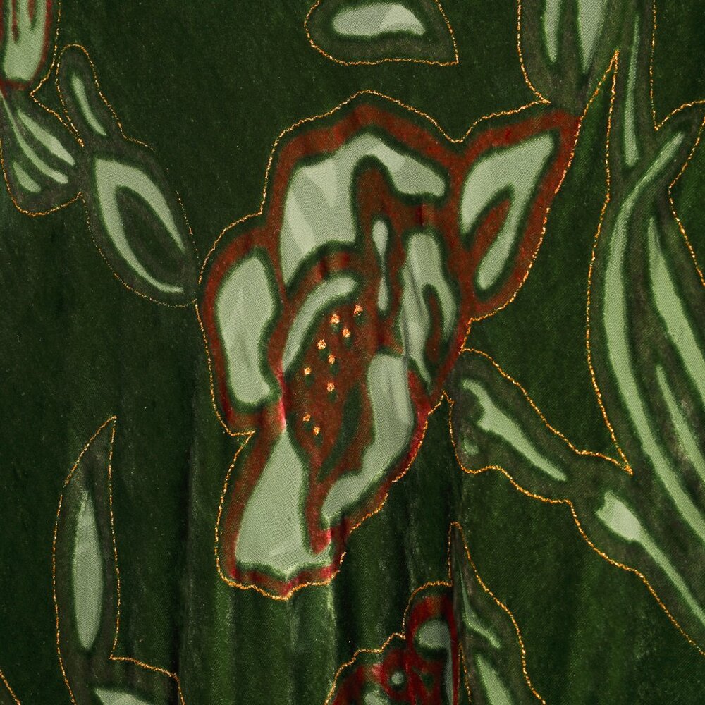 Citron Santa Monica Green Floral-Burnout Velvet Maxi Dress - Picture 6 of 9